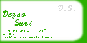dezso suri business card